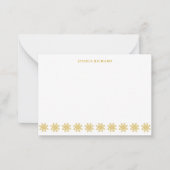 Carte de note personnalisée flocon de neige Or Elé (Devant)