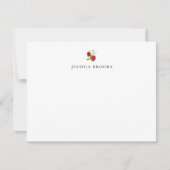 Carte de note personnalisée fraise (Devant)