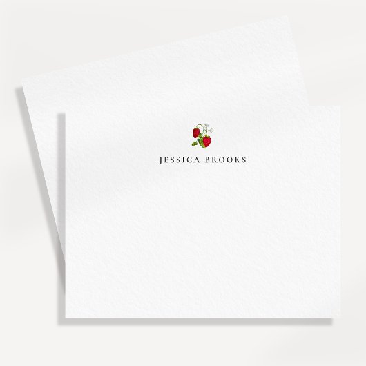 Carte de note personnalisée fraise