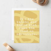 Carte de note personnalisée Inspirant Abstrait Jau (Devant/Arrière en situation)