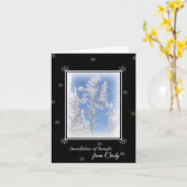 Carte de note personnalisée par Aspen givrée (Fleur jaune)