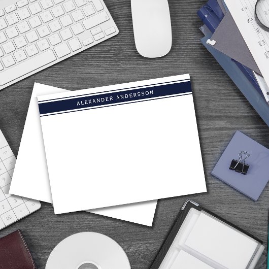 Carte de note personnalisée pour hommes bleu moder