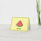 Carte de note personnalisée pour la pastèque (Devant)