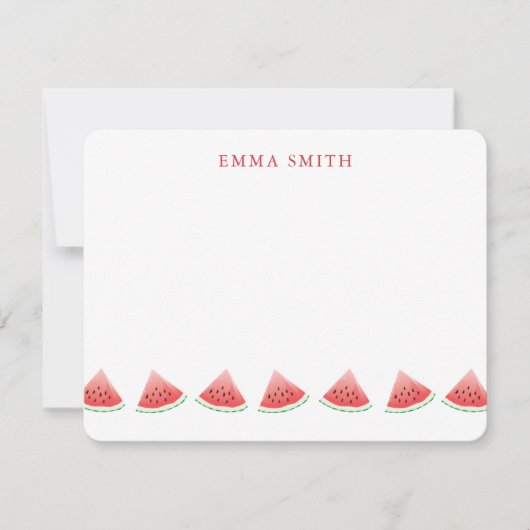 Carte de note personnalisée pour la pastèque (Devant)