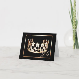 Carte de note personnalisée pour monogramme style 