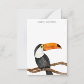 Carte de note personnalisée pour oiseaux tropicaux (Devant)