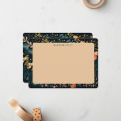 Carte de note personnalisée Rustic Farmhouse Flora (Devant/Arrière en situation)