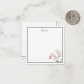 Carte de note personnalisée Sage Magnolia (Devant/Arrière en situation)