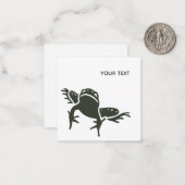Carte de note personnalisée Silhouette de grenouil (Devant/Arrière en situation)