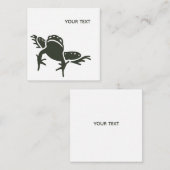 Carte de note personnalisée Silhouette de grenouil (Devant / Derrière)