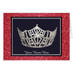 Carte de note personnalisée style Miss America