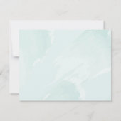 Carte de note personnelle Aqua Blue Watercolor (Dos)