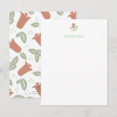 Carte de note personnelle de l'icône rouge Tulip D (Devant / Derrière)