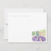 Carte de note personnelle des champs de lavande aq (Devant)