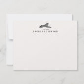 Carte de note personnelle Léopard minimal (Devant)