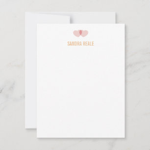 Carte de note personnelle Overlapping Pink