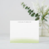 Carte de note personnelle Preppy Light Green Water (Debout devant)