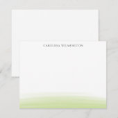 Carte de note personnelle Preppy Light Green Water (Devant / Derrière)