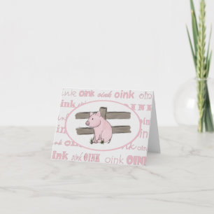 Carte de note petit rose