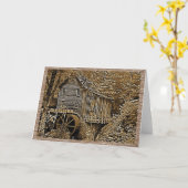 Carte de note photographique de vieux de blé à (Fleur jaune)