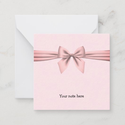 Carte de note Pink Bow Mini Merci (Devant)