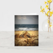 Carte de note plage (Fleur jaune)