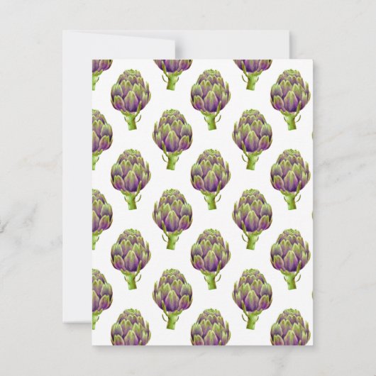 Carte de note plat Artichoke (Dos)