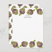 Carte de note plat Artichoke (Devant / Derrière)