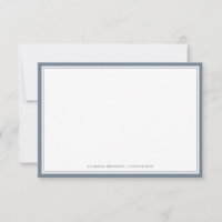 Carte de note plat bleu ardoise minimale