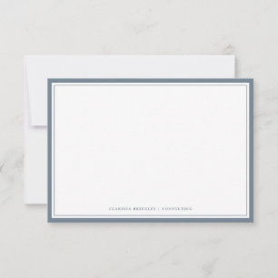 Carte de note plat bleu ardoise minimale