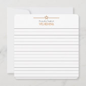 Carte de note plat Burange & Grey Texas (Dos)
