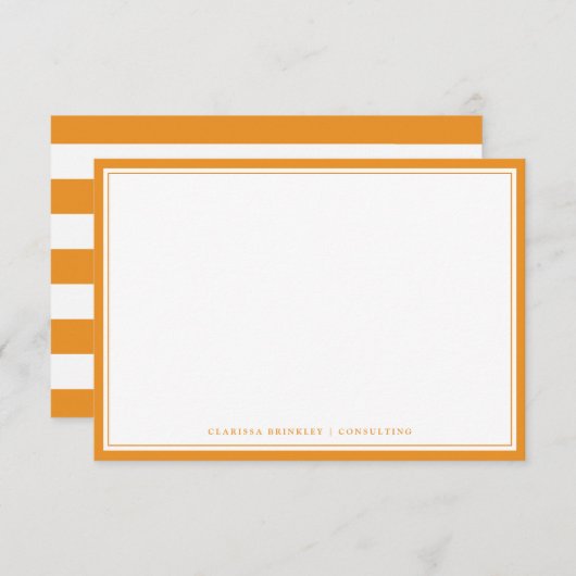 Carte de note plat carottée minimale (Devant / Derrière)