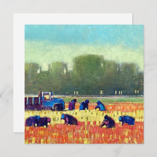 Carte de note plat carré (Devant / Derrière)