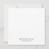 Carte de note plat carré (Dos)