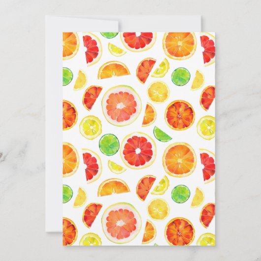 Carte de note plat Citrus (Dos)