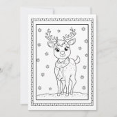 Carte de note plat de couleur de Noël pour enfants (Devant)