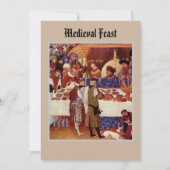 Carte de note plat de la fête médiévale (Devant)