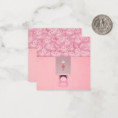 Carte de note plat de la machine à gumball rose (Devant/Arrière en situation)