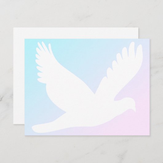 Carte de note plat Dove (Devant / Derrière)