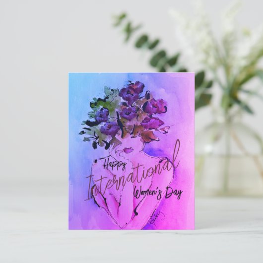 Carte de note plat Dreams fleur sauvage (Debout devant)