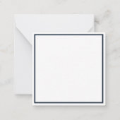 Carte de note plat feuille bleu et blanc de la mar (Dos)