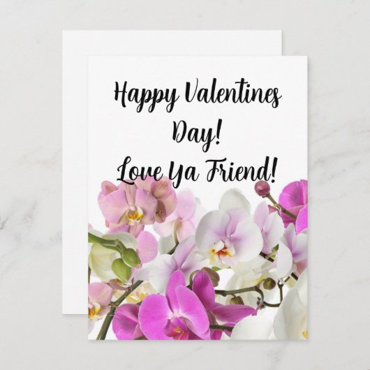 Carte de note plat Friend Valentines (Devant / Derrière)