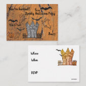 Carte de note plat Halloween Invitation (Devant / Derrière)
