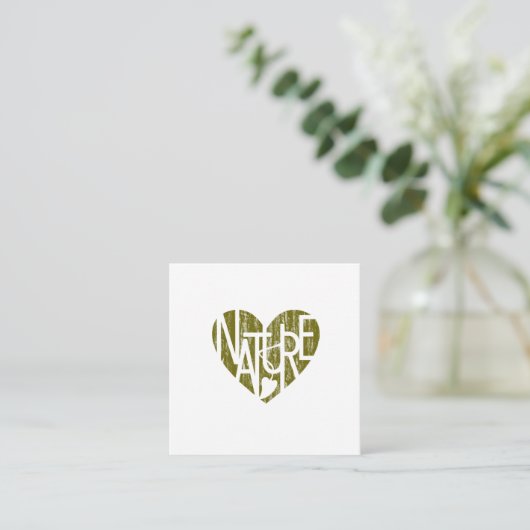 Carte de note plat Lover's Heart® Nature 2,5 pouce (Debout devant)