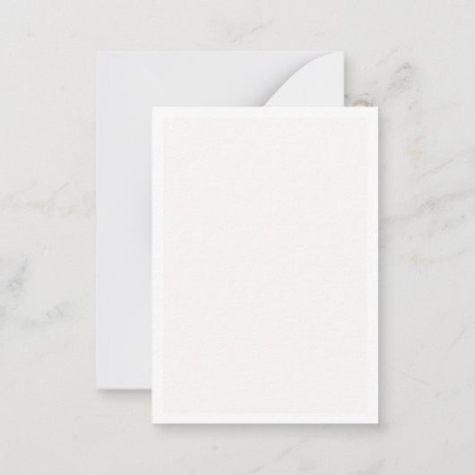 Carte de note plat monogramme cardiaque unique (Dos)