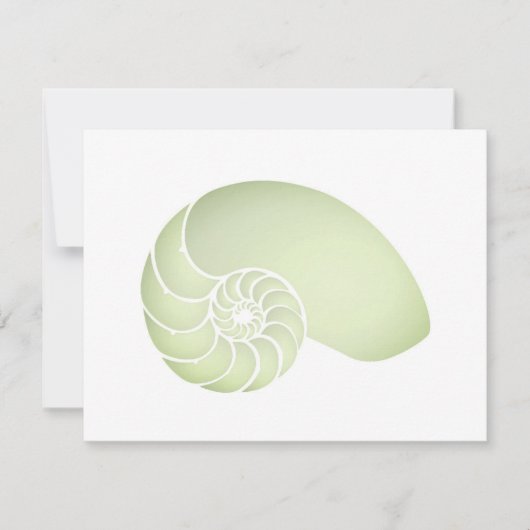 Carte de note plat Nautilus vert clair (Devant)