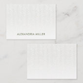 Carte de note plat Olive Green Herringbone avec no (Devant / Derrière)