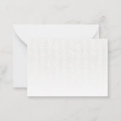 Carte de note plat Olive Green Herringbone avec no (Dos)