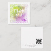 *~* Carte de note plat Ombre Pastel MERCI AP62 (Devant / Derrière)