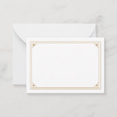 Carte de note plat personnalisée à la bordure stan (Dos)